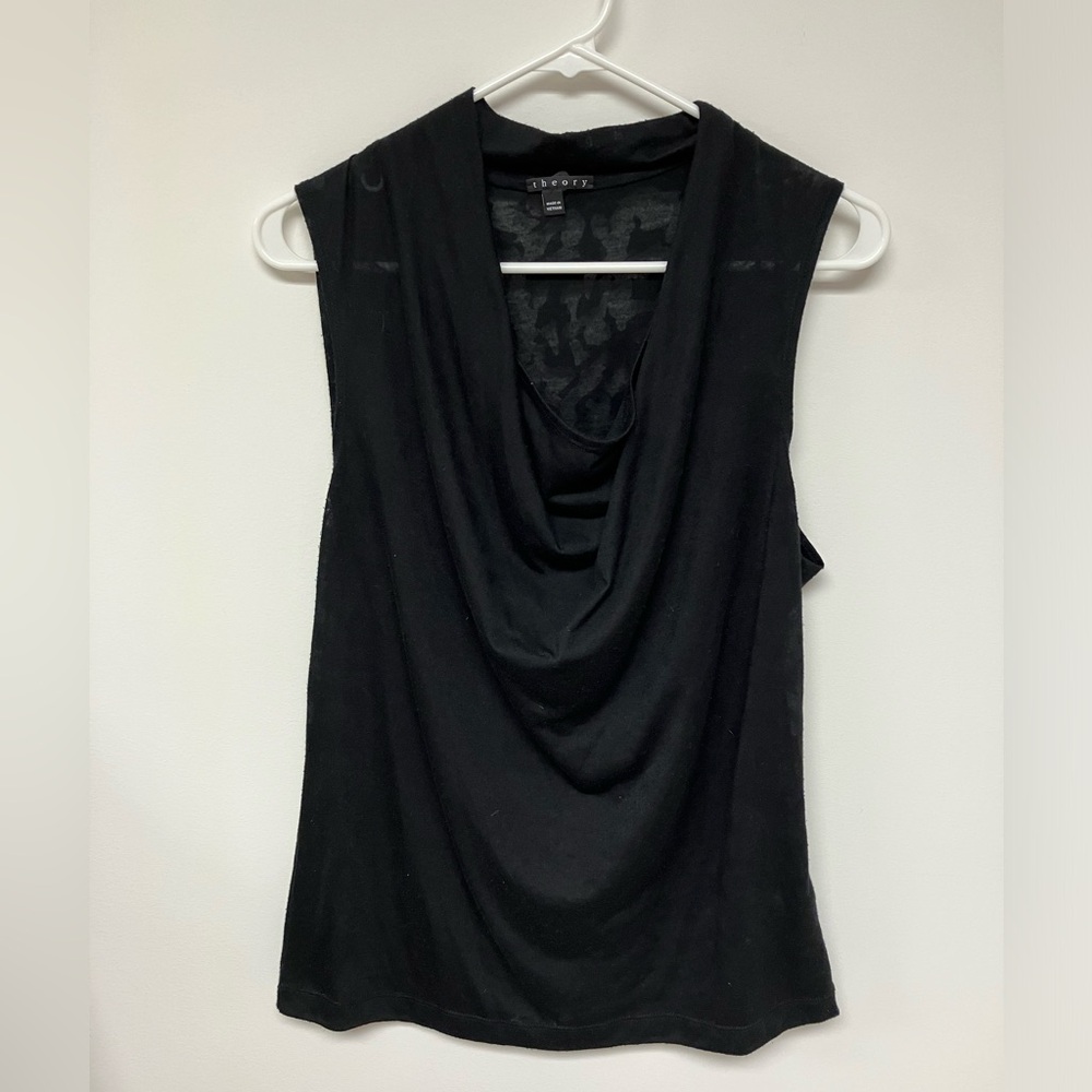 Theory, sleeveless top, black, LG